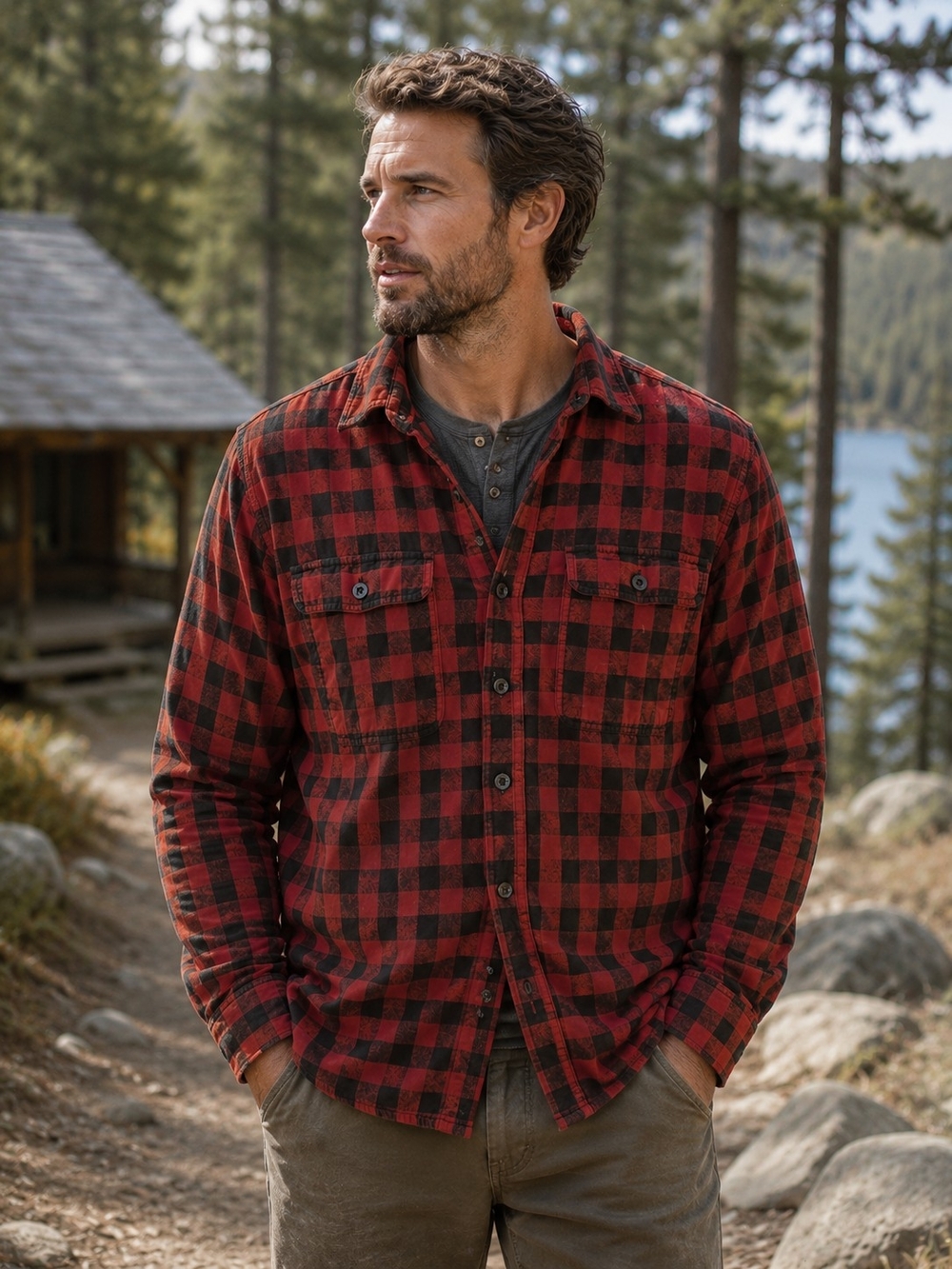 L.L.Bean Buffalo Plaid Thermal-Lined Shirt/Jacket. Men's Size Small.